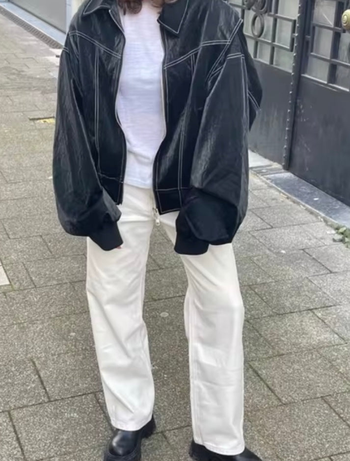 Damen Oversized Bomberjacke Streetstyle Übergangsjacke für Freizeit & Alltag