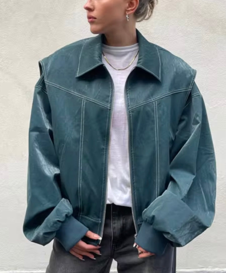 Damen Oversized Bomberjacke Streetstyle Übergangsjacke für Freizeit & Alltag