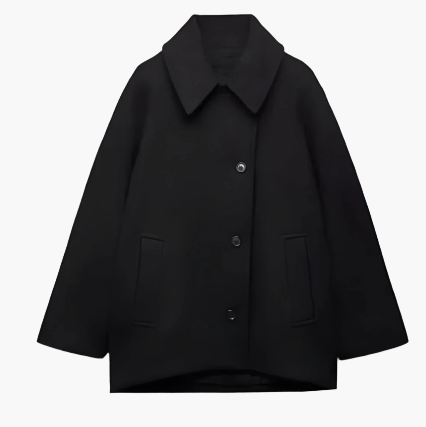 Damen Oversized Wollmantel im Boxy Fit – Stilvoller City- und Business-Look