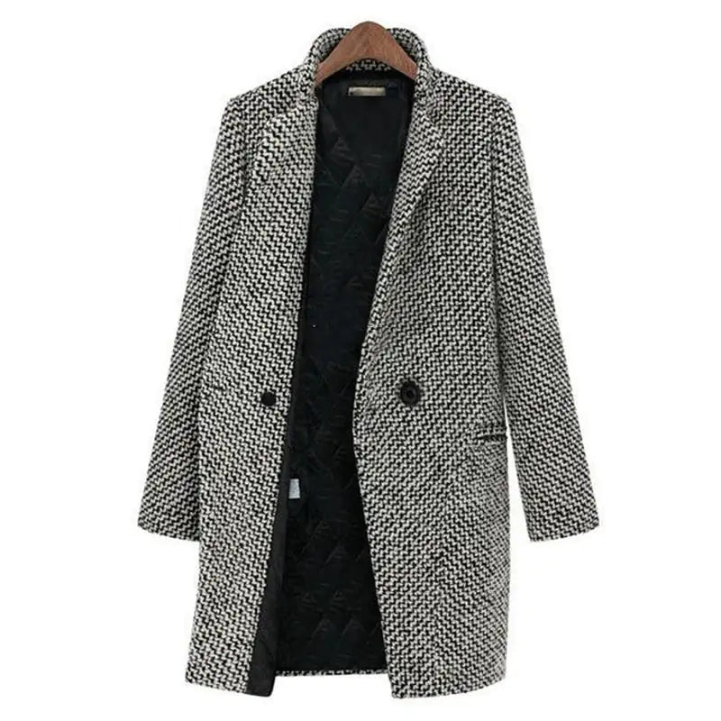Women's wool coat in blazer style – Elegant winter coat for everyday & office