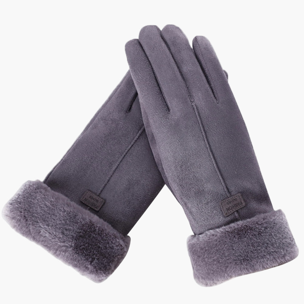 Damen Winterhandschuhe Furry – Stilvolle und warme Alltags-Handschuhe mit Touchscreen-Funktion