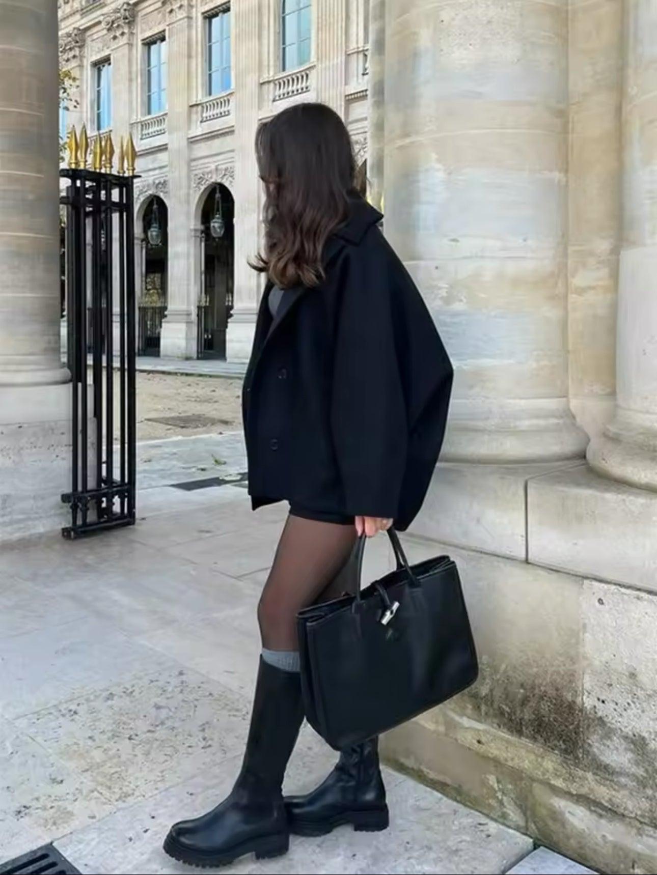 Damen Oversized Wollmantel im Boxy Fit – Stilvoller City- und Business-Look
