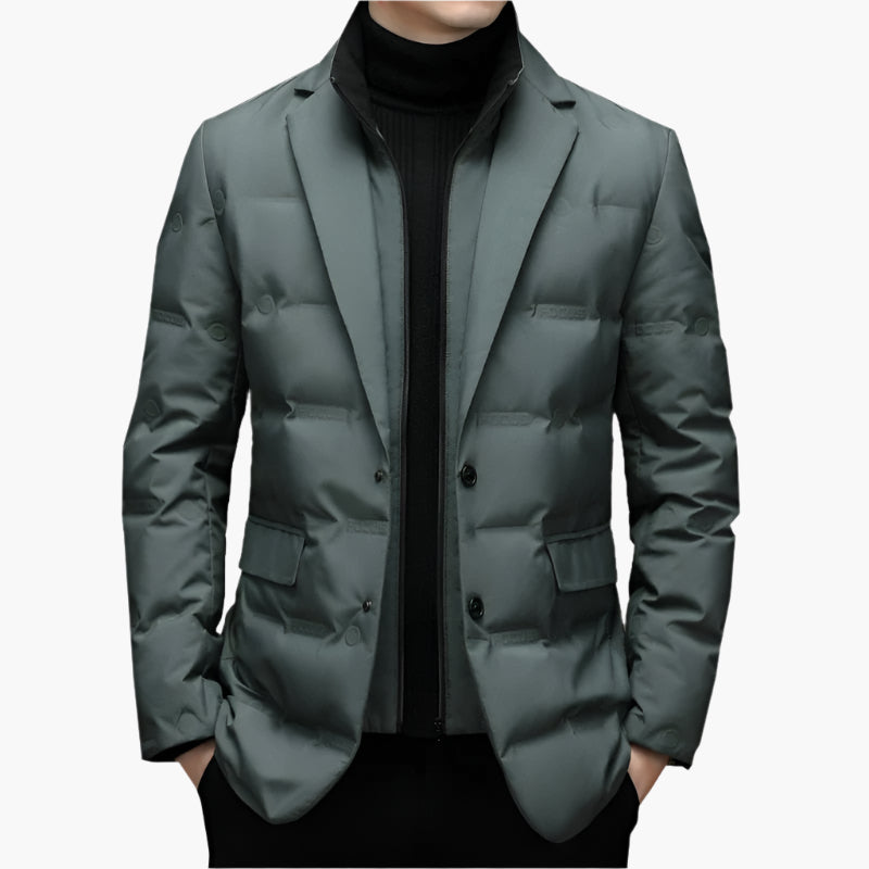 Men's Business Quilted Blazer Modern Elegant – Perfect for Office & Leisure
