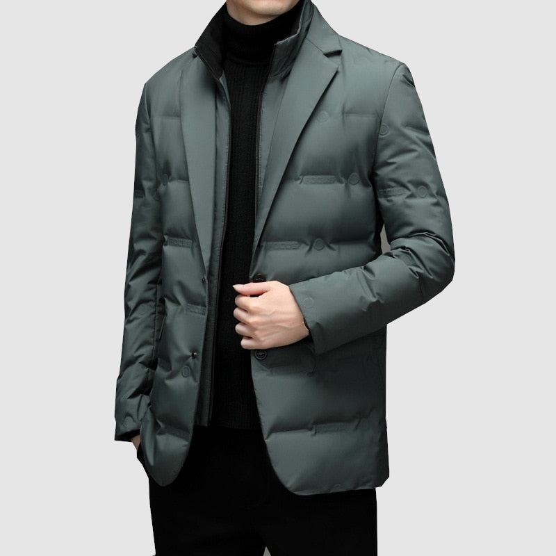 Men's Business Quilted Blazer Modern Elegant – Perfect for Office & Leisure