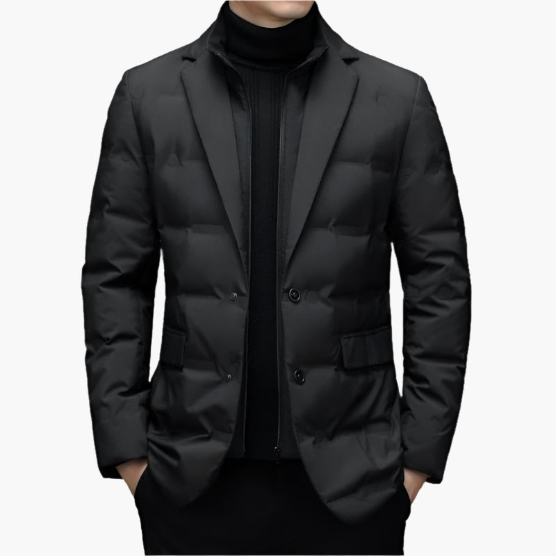 Men's Business Quilted Blazer Modern Elegant – Perfect for Office & Leisure