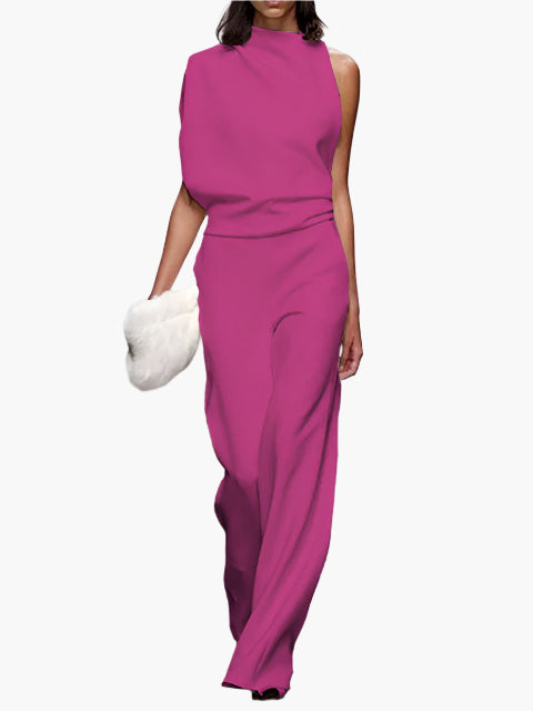 Damen Jumpsuit Elegant mit weitem Bein – Stilvoller Einteiler für Büro und Alltag
