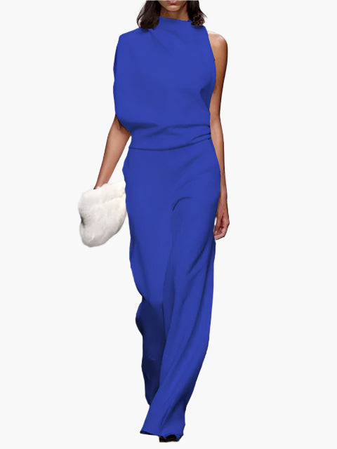 Damen Jumpsuit Elegant mit weitem Bein – Stilvoller Einteiler für Büro und Alltag