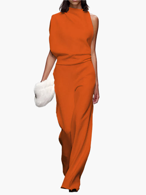 Damen Jumpsuit Elegant mit weitem Bein – Stilvoller Einteiler für Büro und Alltag