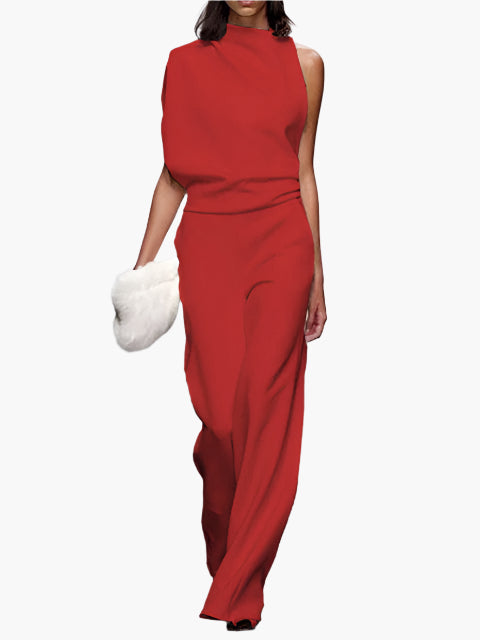 Damen Jumpsuit Elegant mit weitem Bein – Stilvoller Einteiler für Büro und Alltag