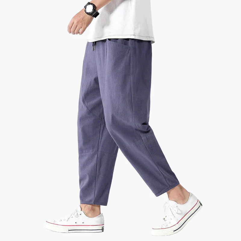 Men's Cropped Casual Pants – Modern Streetstyle Pants for Everyday and Leisure