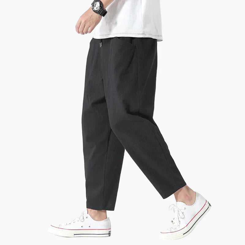 Men's Cropped Casual Pants – Modern Streetstyle Pants for Everyday and Leisure