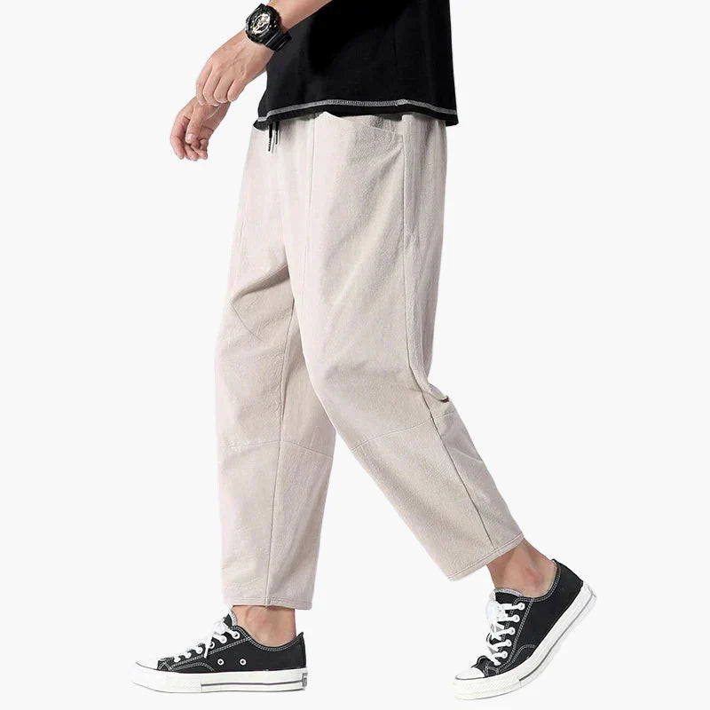 Men's Cropped Casual Pants – Modern Streetstyle Pants for Everyday and Leisure