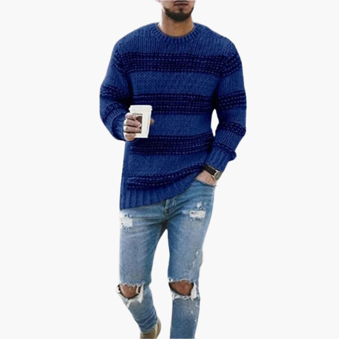 Herren Strickpullover im Norweger-Stil – Grob Gestrickter Winterpullover, Modisch & Bequem
