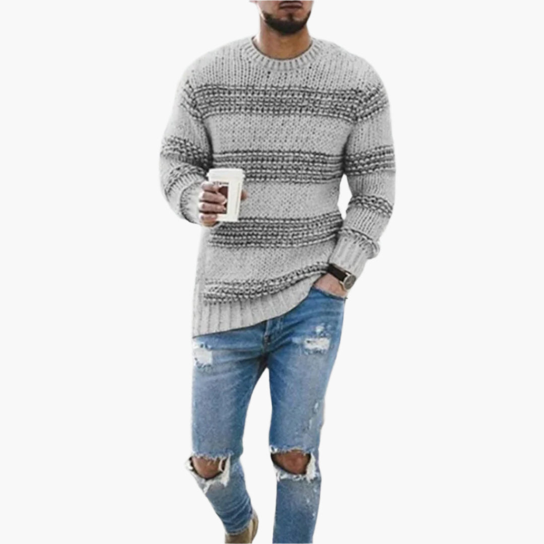 Herren Strickpullover im Norweger-Stil – Grob Gestrickter Winterpullover, Modisch & Bequem