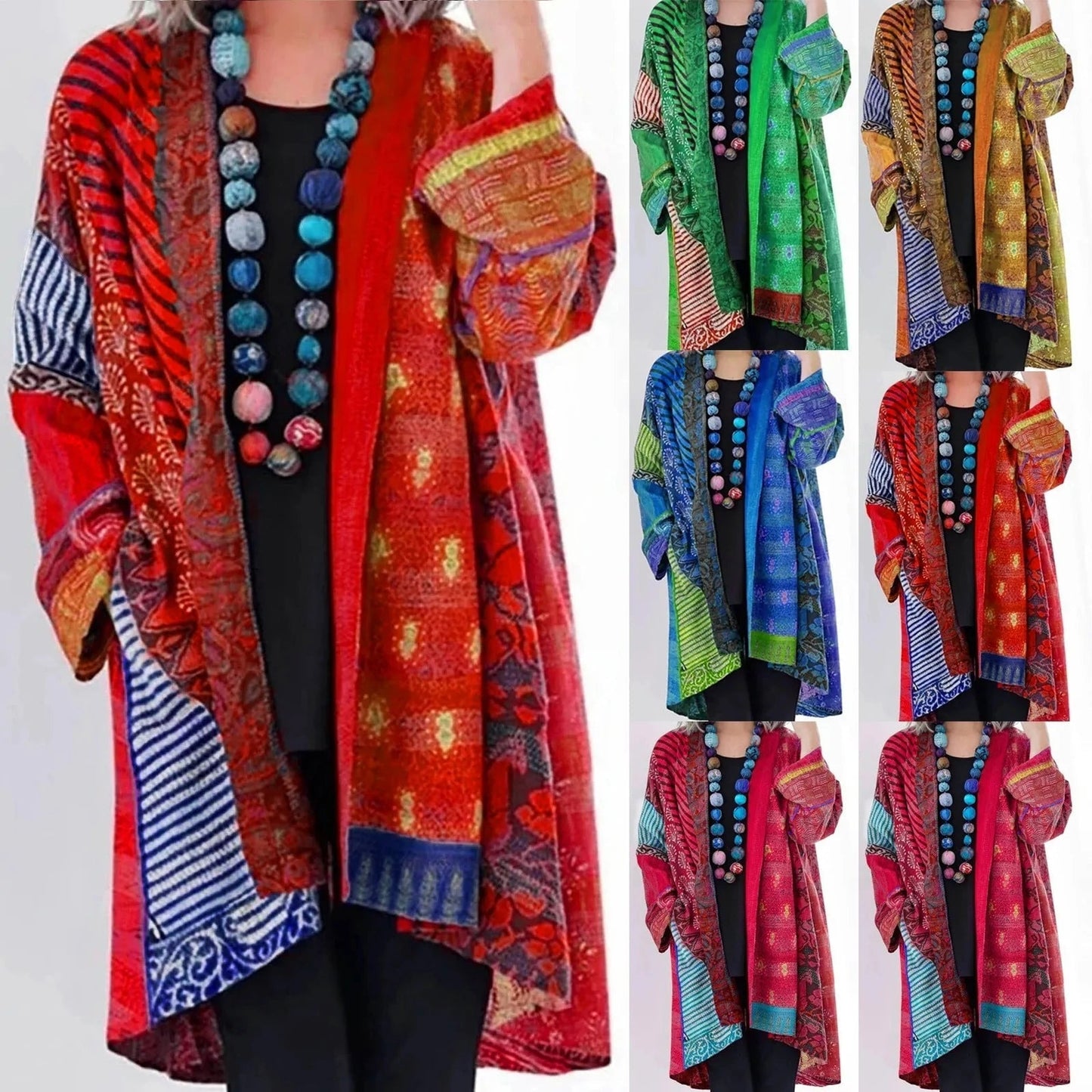 Women's Vintage Kimono Cardigan – Boho Style for Everyday and Leisure