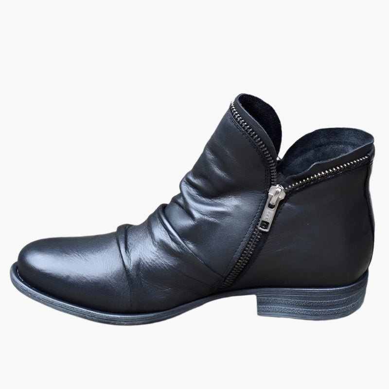 Damen Stiefeletten für Herbst und Winter – Modische und Bequeme Alltagsschuhe mit Reißverschluss