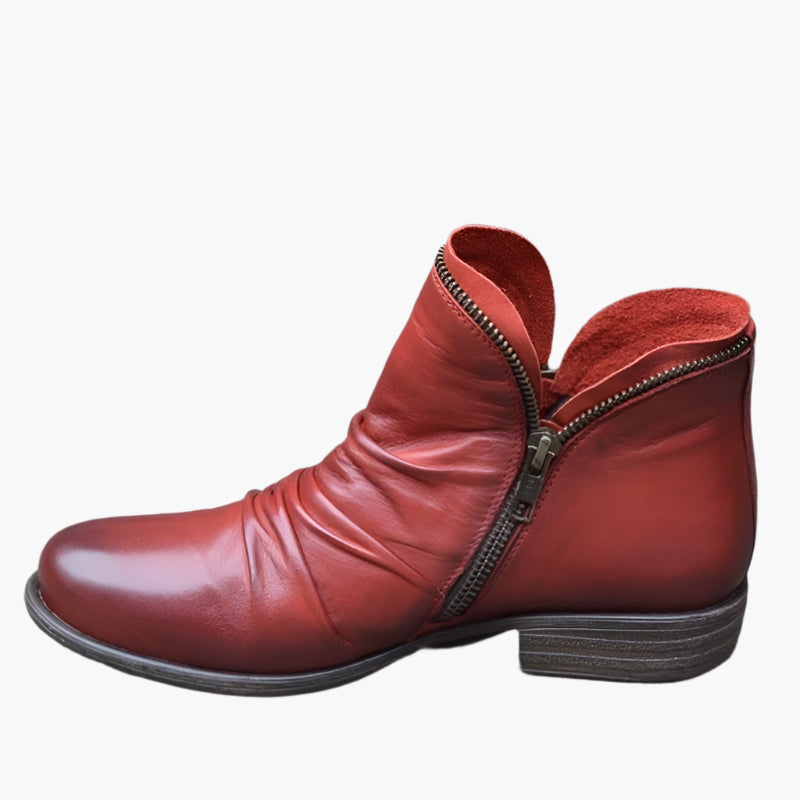 Damen Stiefeletten für Herbst und Winter – Modische und Bequeme Alltagsschuhe mit Reißverschluss