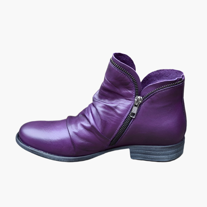 Damen Stiefeletten für Herbst und Winter – Modische und Bequeme Alltagsschuhe mit Reißverschluss