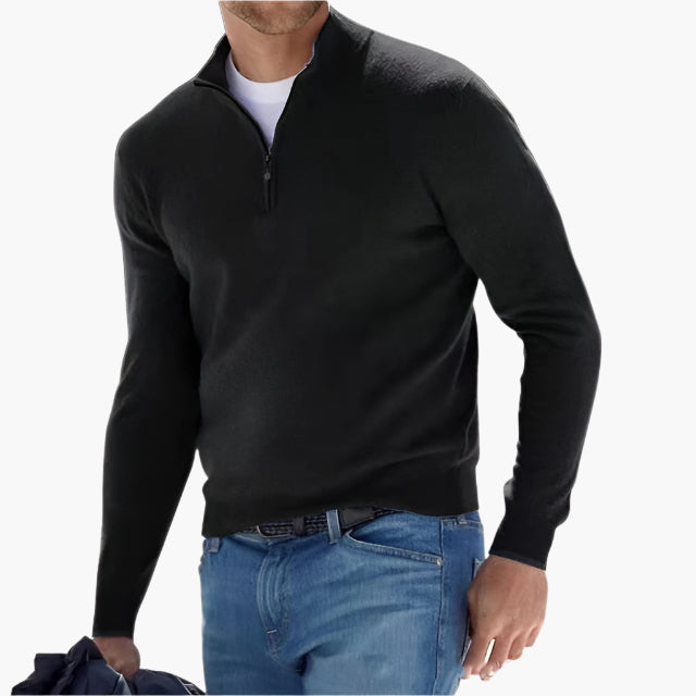 Herren Quarter-Zip Pullover – Klassischer Strickpullover für Freizeit und Business