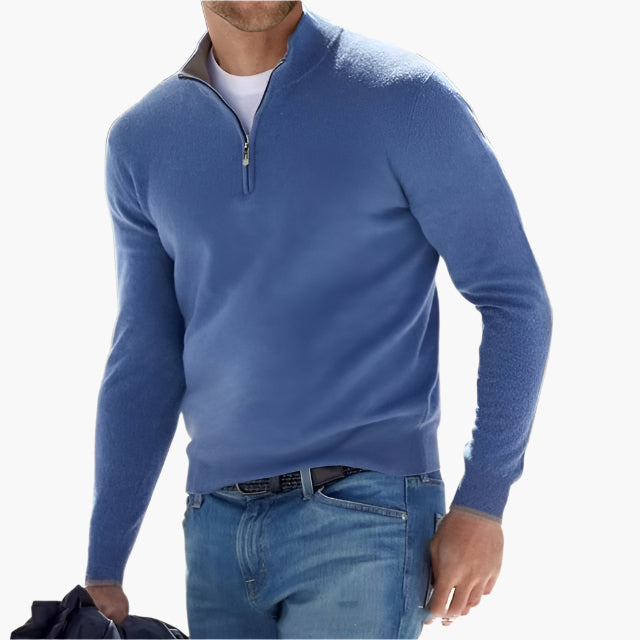 Herren Quarter-Zip Pullover – Klassischer Strickpullover für Freizeit und Business