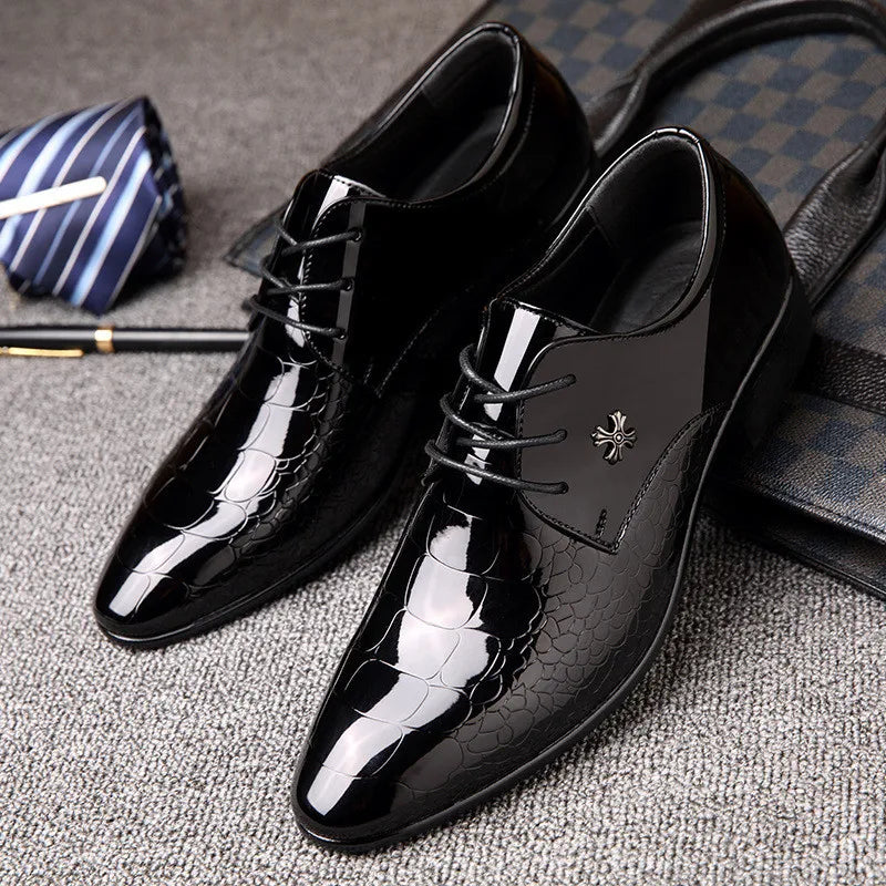 Elegant Men's Oxford Business Shoes – Classic Pointed Shoes for Formal Occasions and Weddings