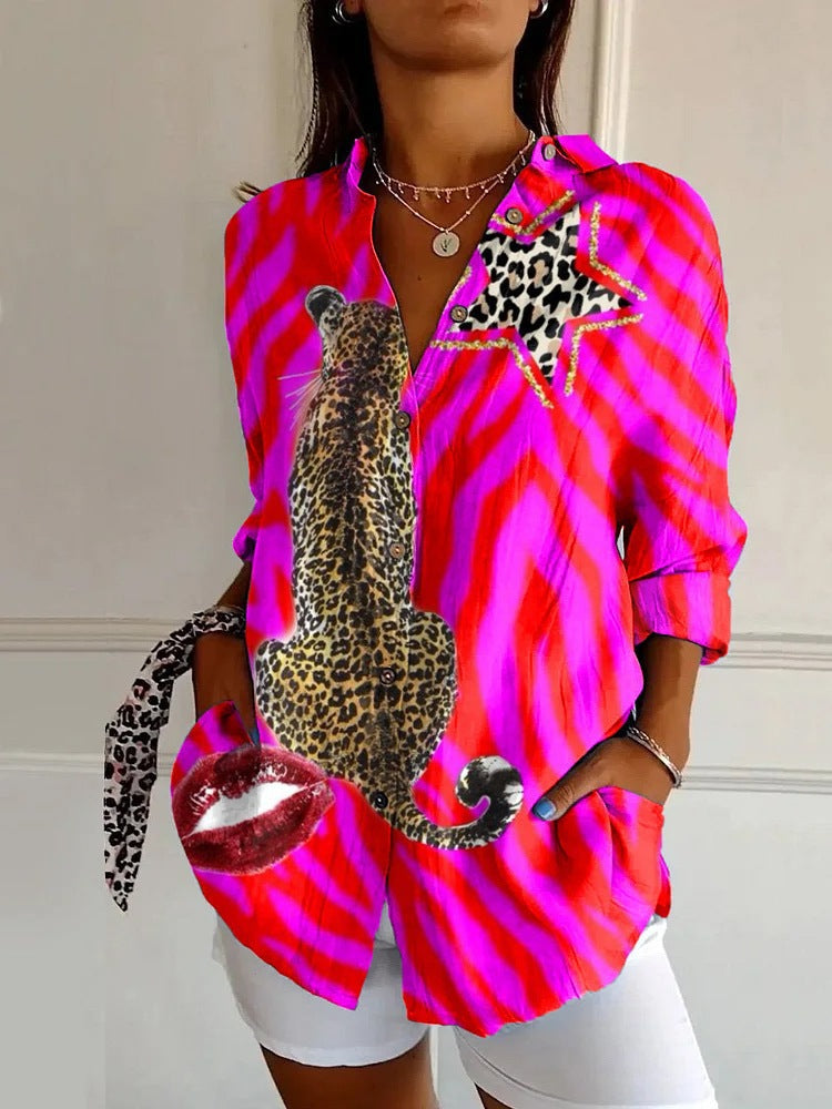 Jessie – Long-sleeved printed shirt