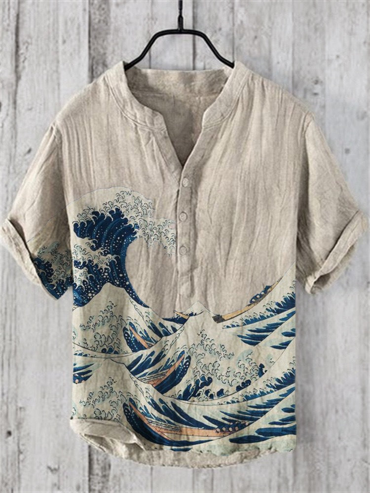 Kaori™ - Skjorte med Japansk Print