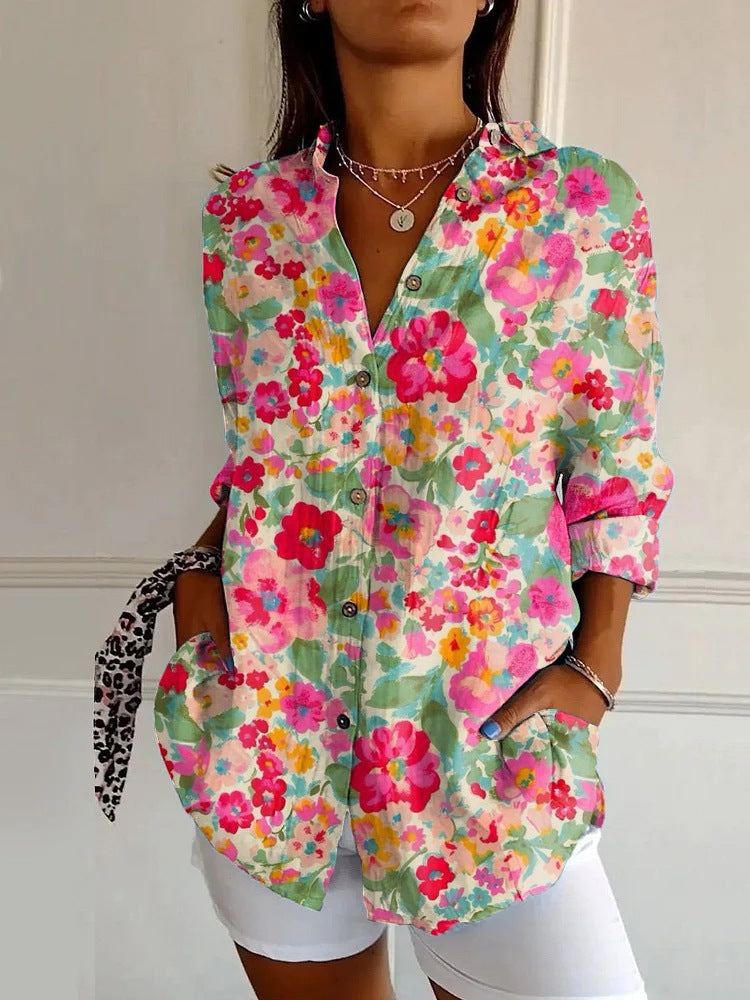 Jessie – Long-sleeved printed shirt