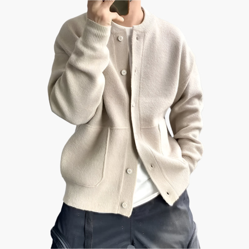 Men's Knit Cardigan Modern Casual – Comfortable Cardigan for Everyday and Leisure