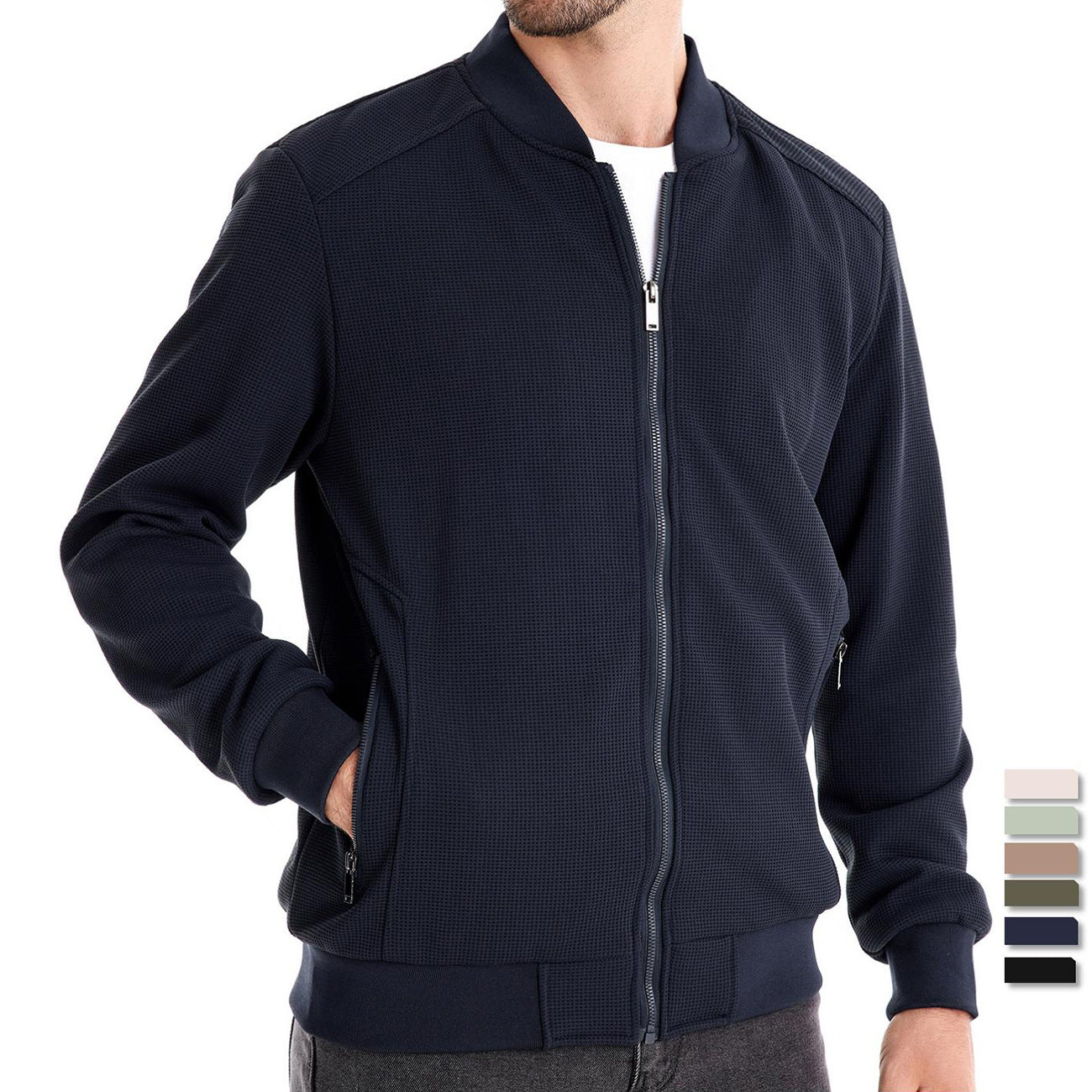 Men's bomber jacket for autumn & winter – modern streetwear design, ideal for leisure & everyday use