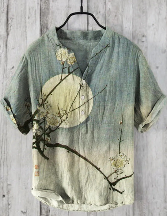 Kaori™ - Skjorte med Japansk Print