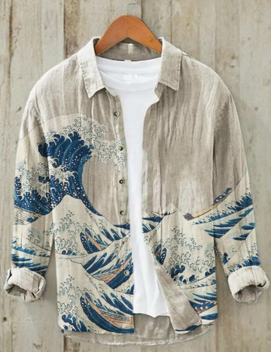 Kaori™ - Skjorte med Japansk Print