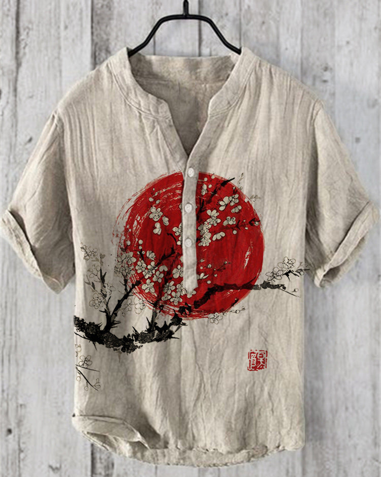 Kaori™ - Skjorte med Japansk Print