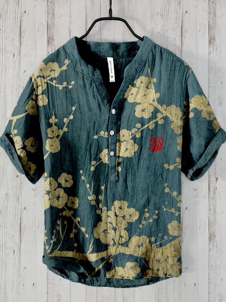 Kaori™ - Skjorte med Japansk Print