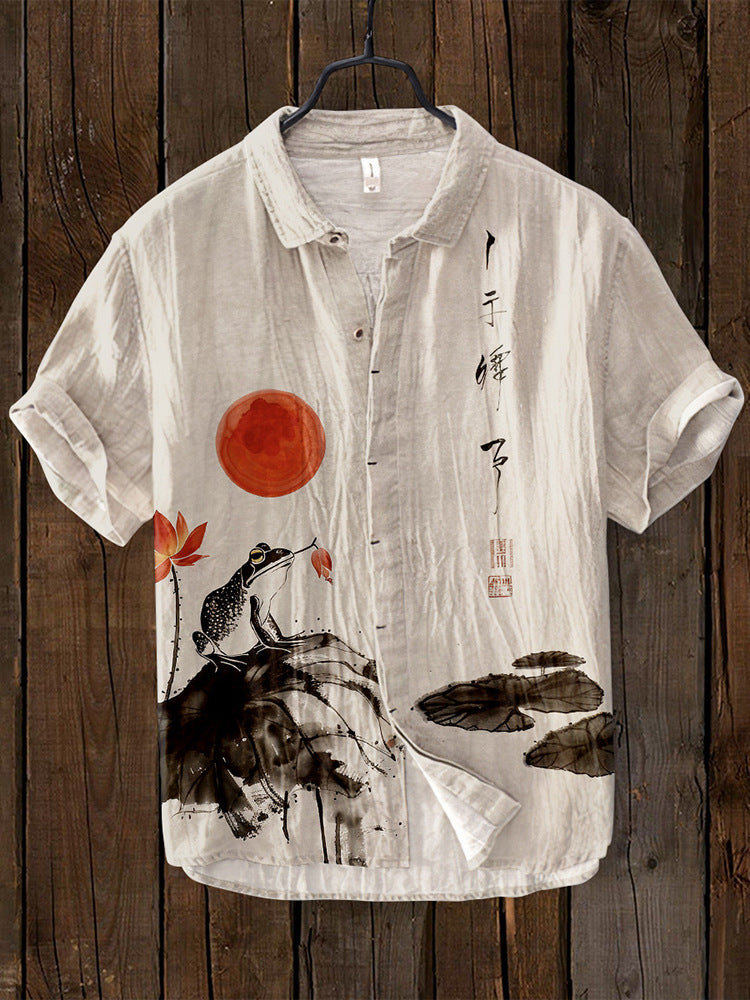 Kaori™ - Skjorte med Japansk Print