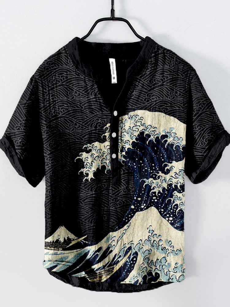 Kaori™ - Skjorte med Japansk Print