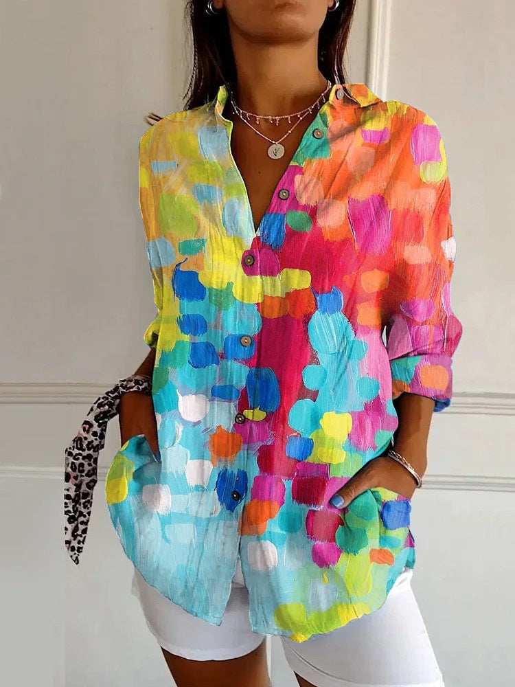Jessie – Long-sleeved printed shirt