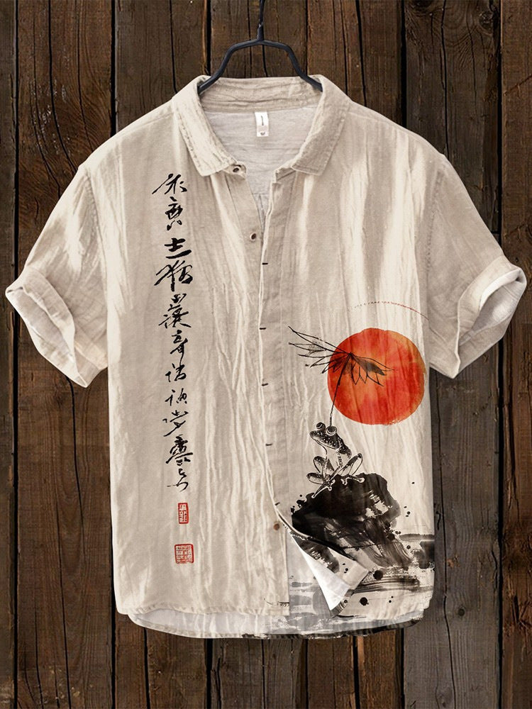 Kaori™ - Skjorte med Japansk Print