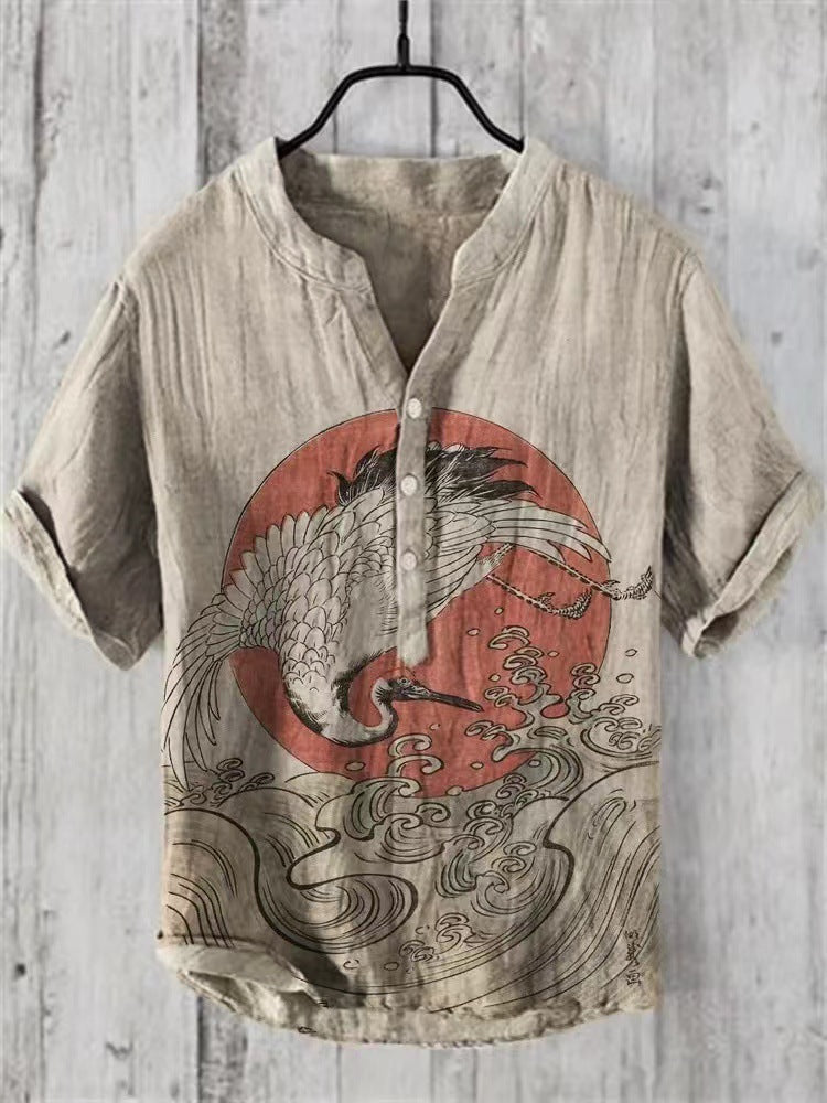 Kaori™ - Skjorte med Japansk Print