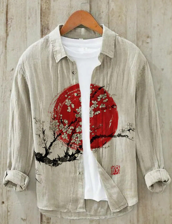 Kaori™ - Skjorte med Japansk Print