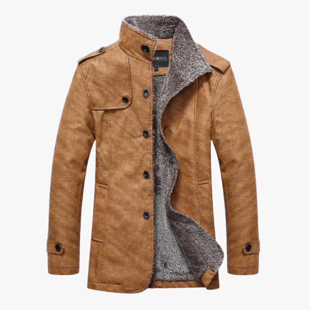 Herren Winterjacke mit Kunstfellfutter – Modischer Mantel für Alltag & Freizeit