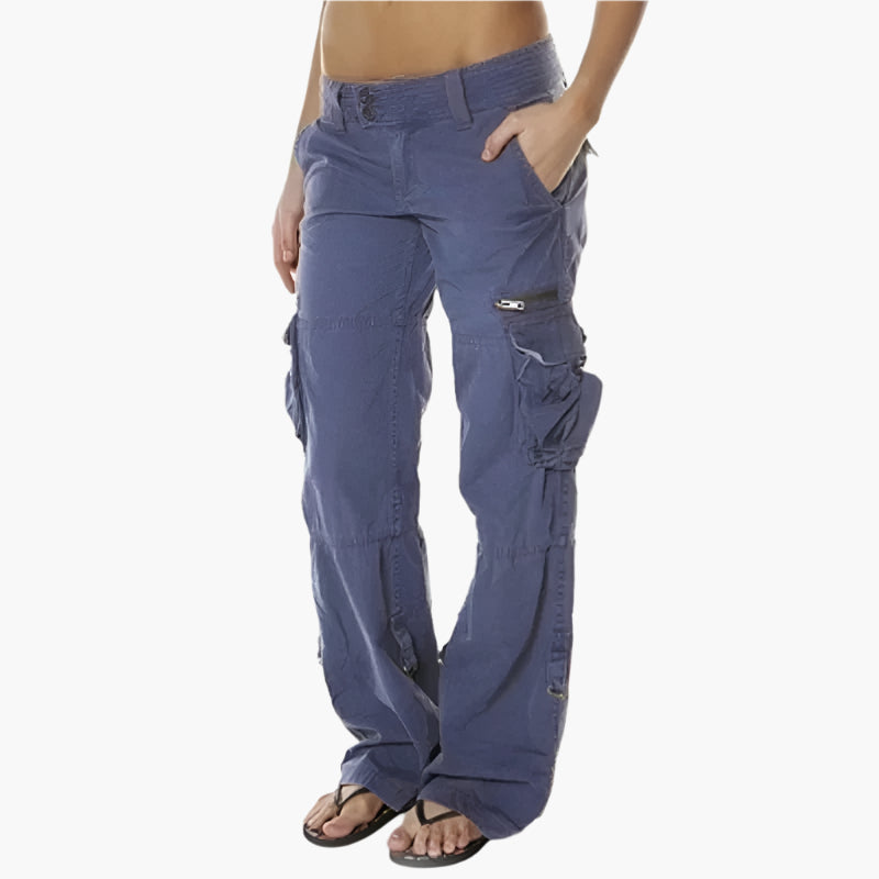 Damen Cargo Hose – Modische Streetwear Cargohose mit Taschen, Freizeit & Alltag
