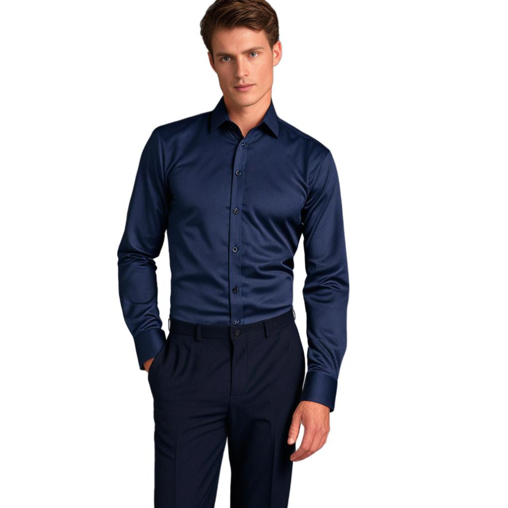 Herren Business & Freizeit Stretch Hemd Slim Fit – Elegantes Langarmhemd für Büro & Alltag