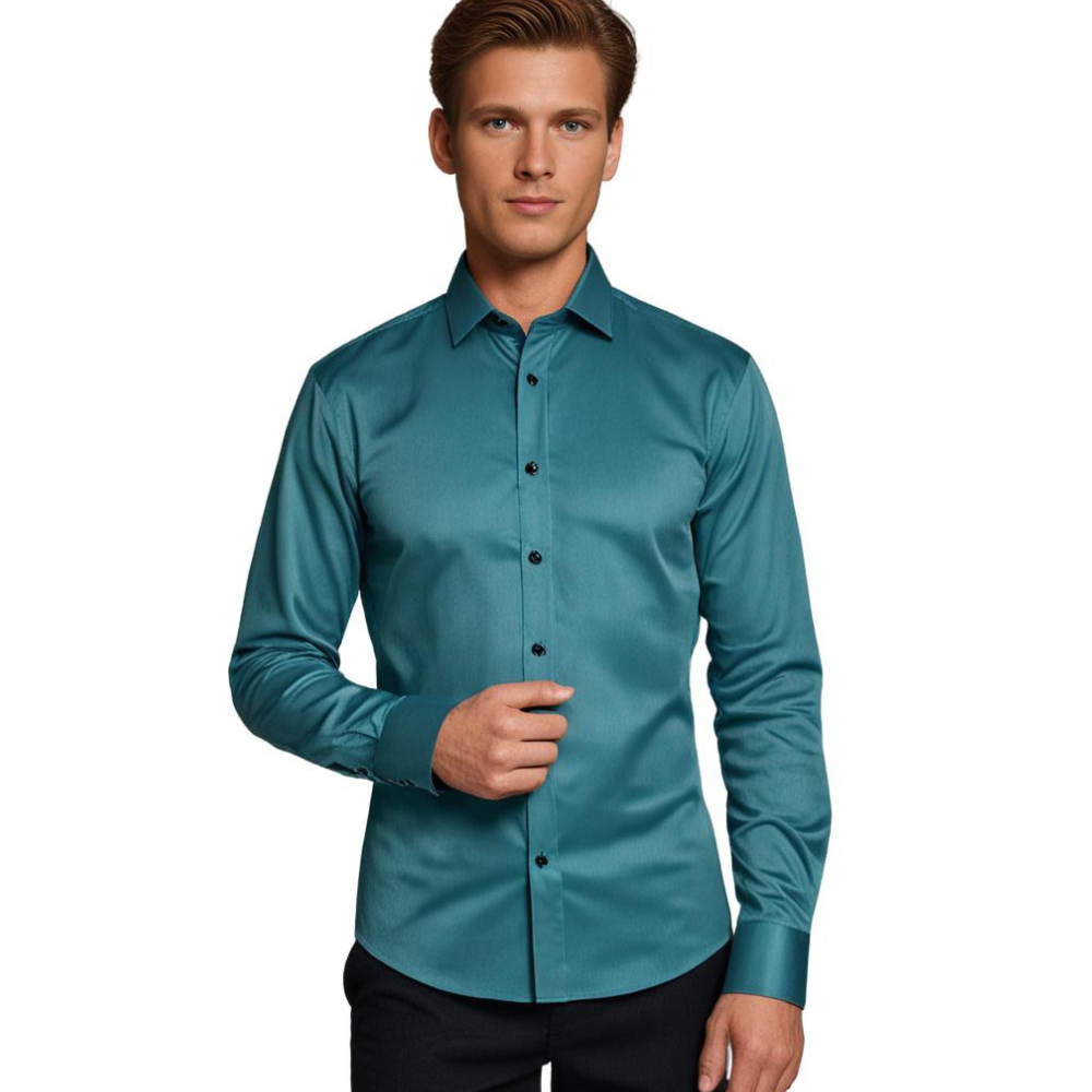 Herren Business & Freizeit Stretch Hemd Slim Fit – Elegantes Langarmhemd für Büro & Alltag