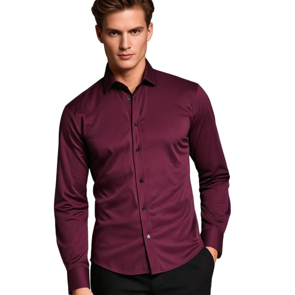 Herren Business & Freizeit Stretch Hemd Slim Fit – Elegantes Langarmhemd für Büro & Alltag