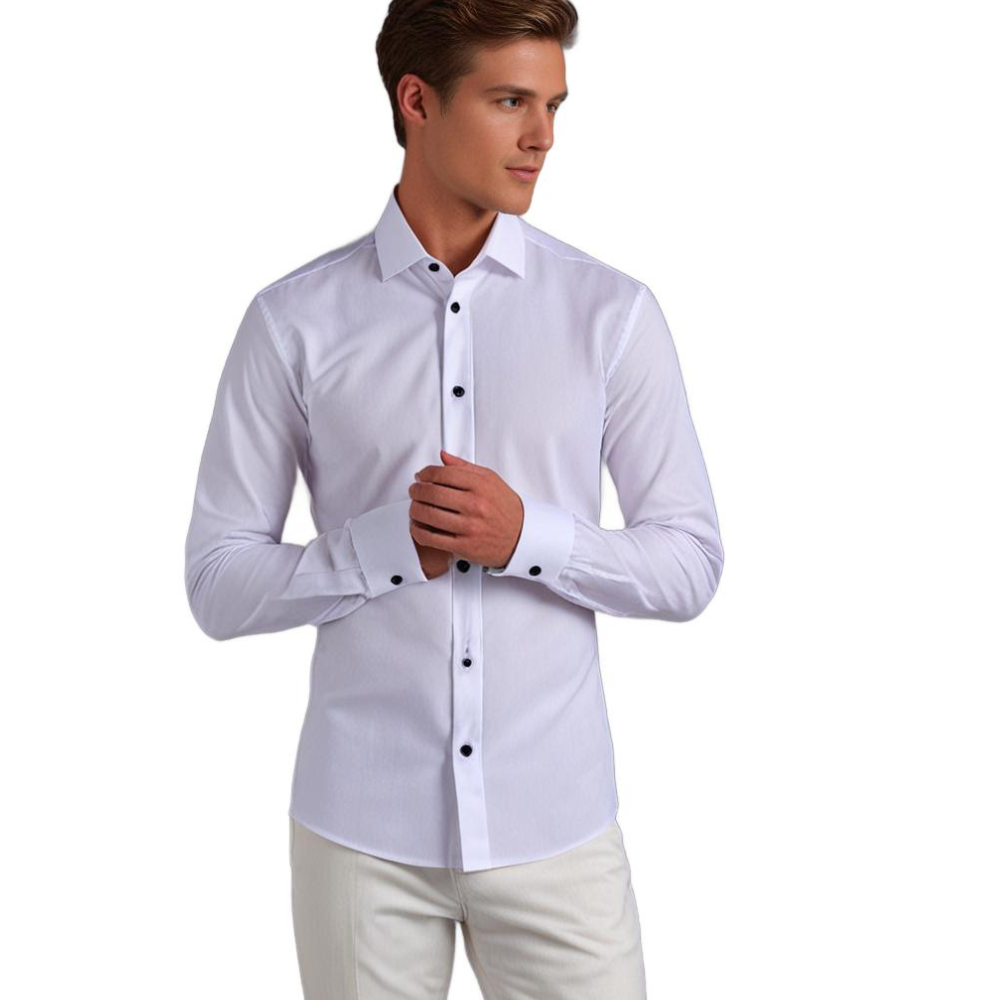 Herren Business & Freizeit Stretch Hemd Slim Fit – Elegantes Langarmhemd für Büro & Alltag