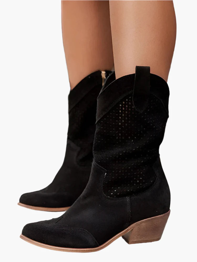 Damen Cowboy-Stiefel mit Reißverschluss – Modischer Western-Style für Alltag und Festival