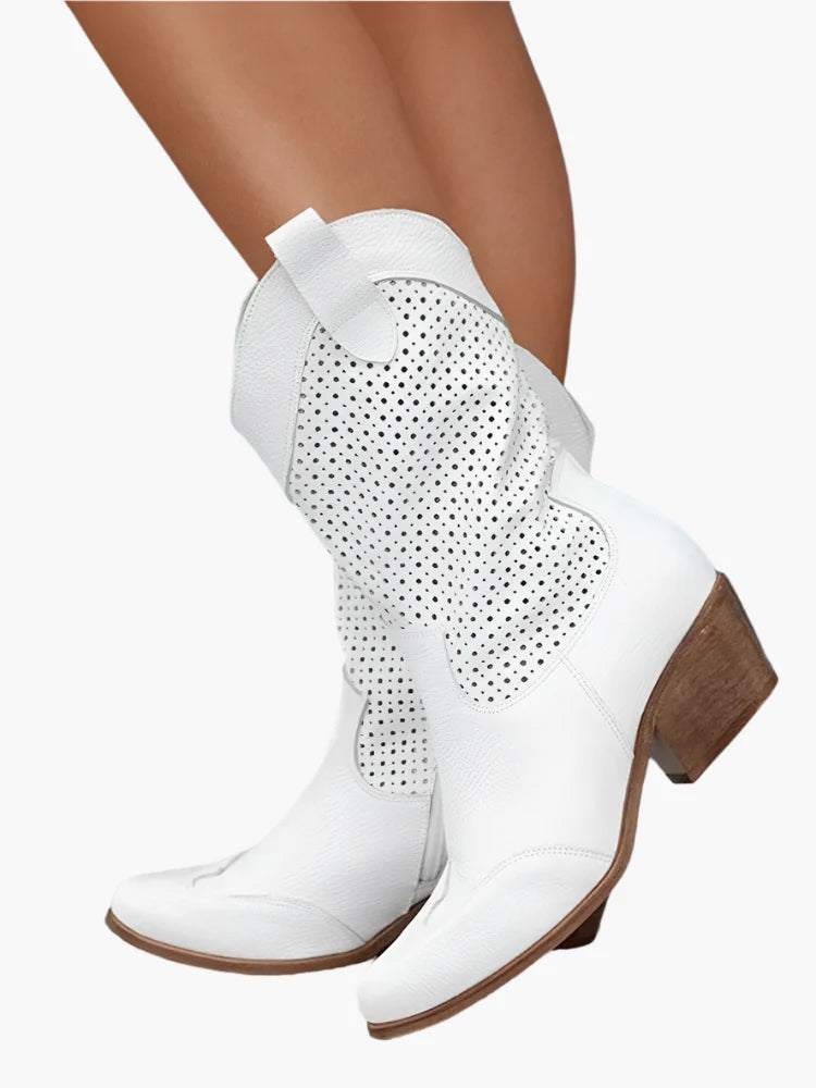 Damen Cowboy-Stiefel mit Reißverschluss – Modischer Western-Style für Alltag und Festival