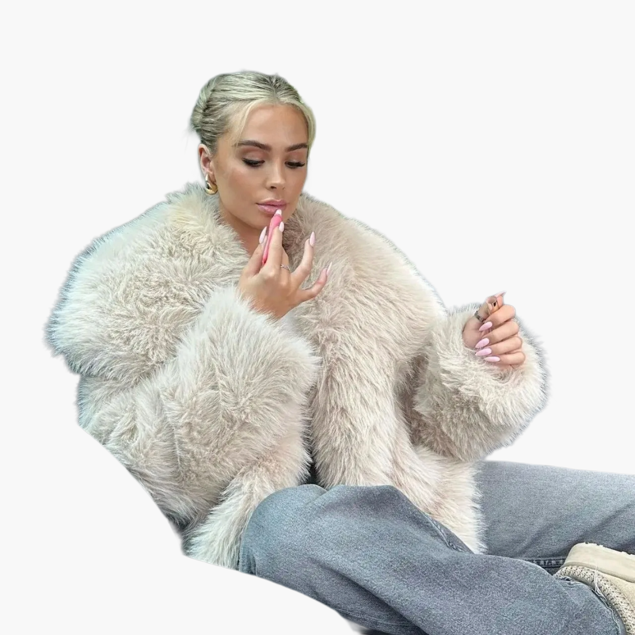 Women's Luxury Short Fur Jacket – Elegant Street Style for Winter