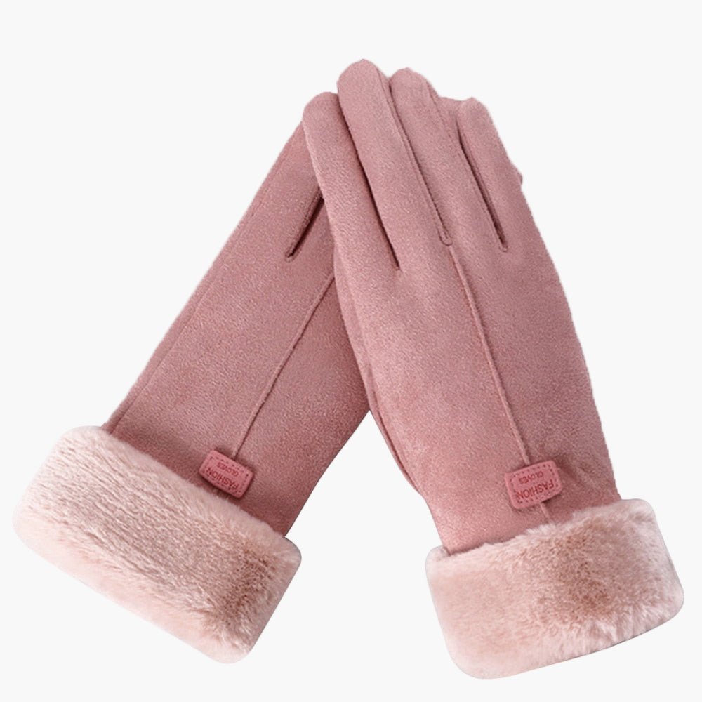 Damen Winterhandschuhe Furry – Stilvolle und warme Alltags-Handschuhe mit Touchscreen-Funktion
